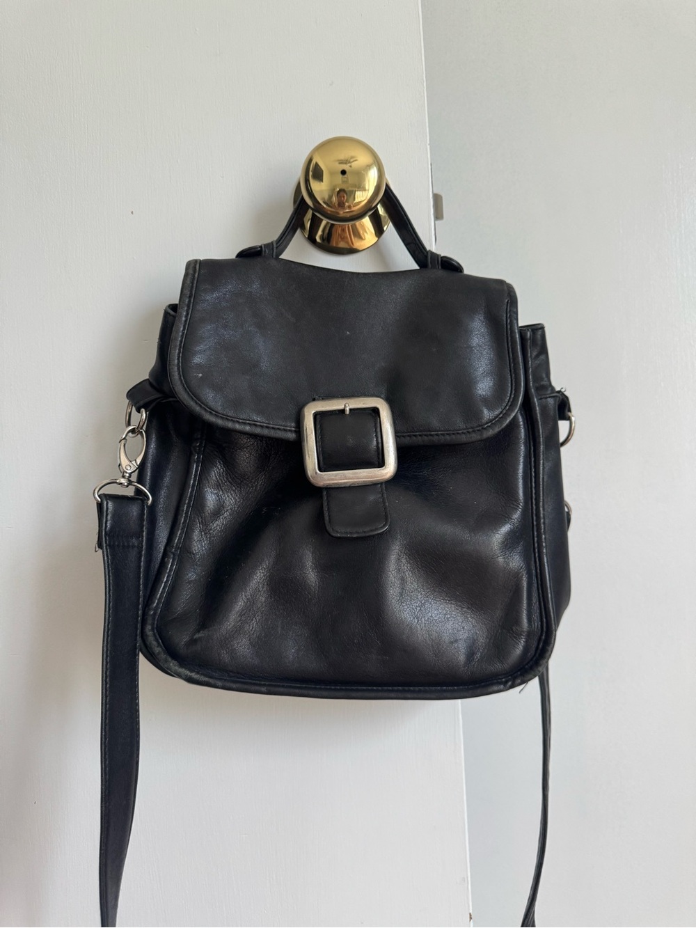 Vintage Wilson’s Leather Buckle Crossbody Bag - Women